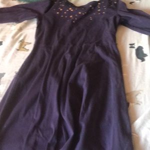 Purple dress with gold stars